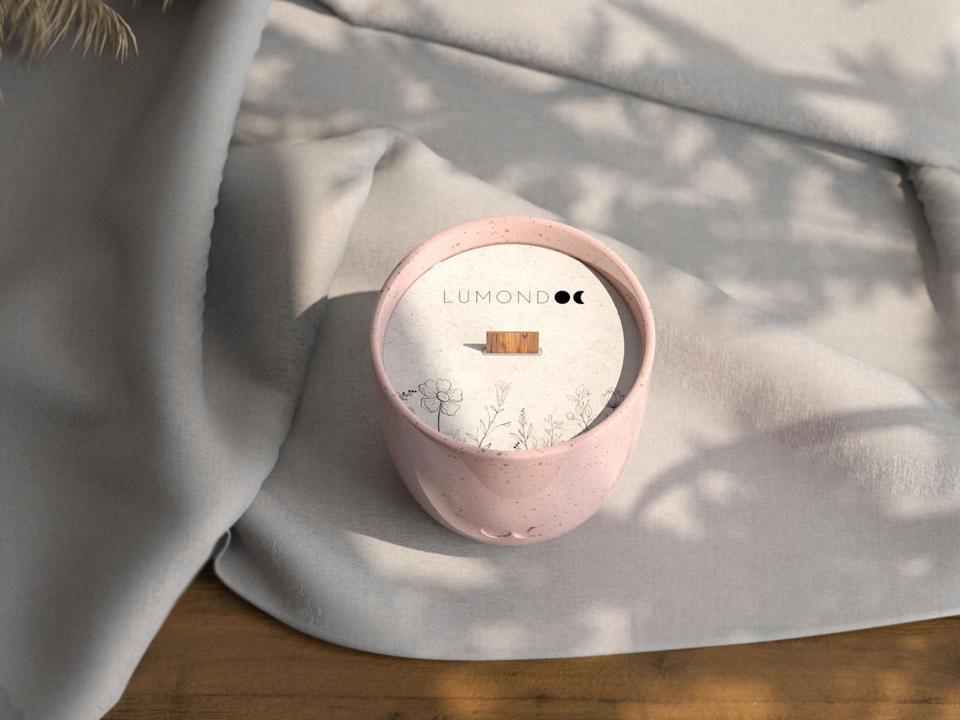 Ceramic Scented Candle Bulgarian Rose with Seed Paper