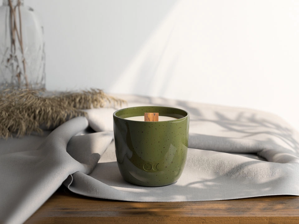 Ceramic Scented Candle Sea Salt & Sage