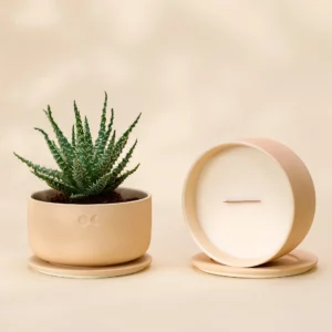 Vela de Cerâmica Florescente – Âmbar – 440g